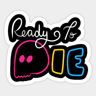 Ready To Die Emo Skull (Pansexual Colors) Sticker